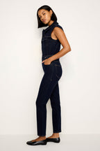 RINSED DENIM FIT FOR SUCCESS JUMPSUIT INDIGO716
