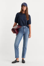 ALWAYS FITS GOOD PETITE STRAIGHT JEANS INDIGO316
